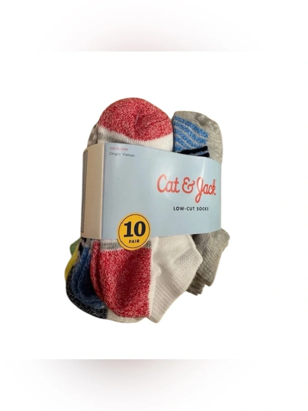 Cat & Jack Low-Cut Socks - 10 Pack Sz S